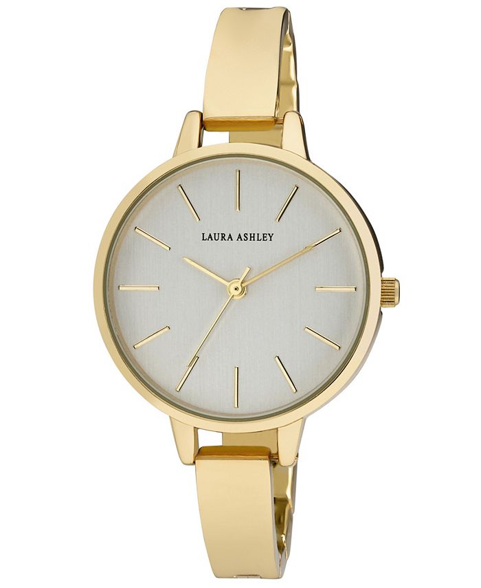 Laura Ashley Women s Quartz Gold Tone Alloy Bangle Watch 32mm Macy s