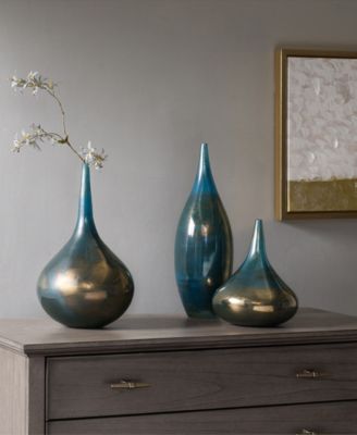 Aurora Handmade Rainbow Glass Vase Set of 3