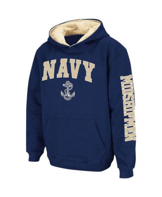Youth Boys Navy Midshipmen 2-Hit Team Pullover Hoodie