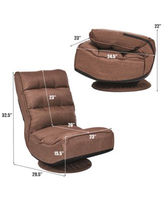 one pack Linen Gaming Chair Fabric 6-Position Folding Lazy Sofa chair