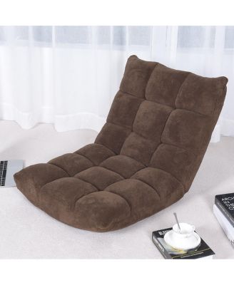 Adjustable 14-Position Floor Chair Folding Lazy Gaming Sofa Chair Cushioned