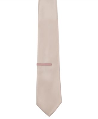 Men's Solid Tie & 1-1/2" Tie Bar Set