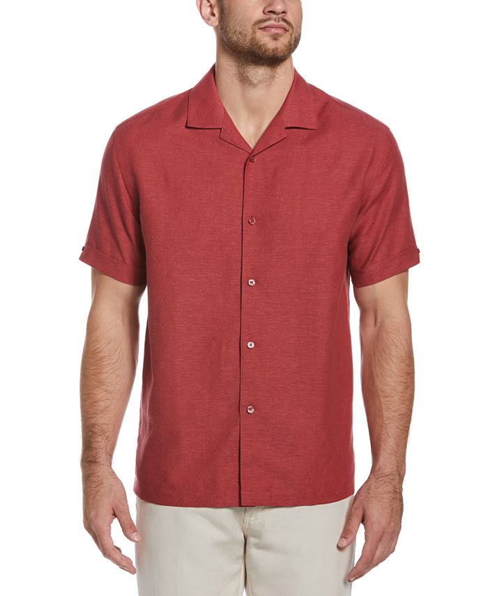 Cubavera Men's Big & Tall Dobby Short-Sleeve Button-Down Shirt