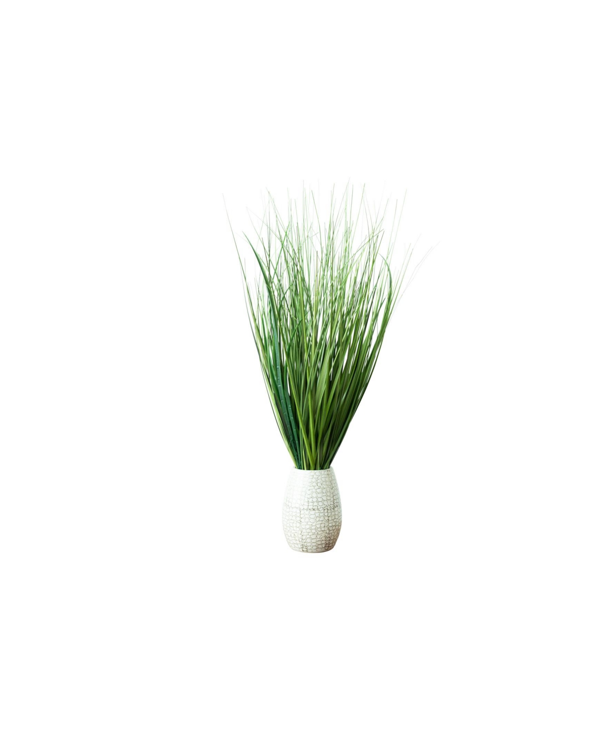 Tabletop Artificial Foliage in Crackled Pot - White