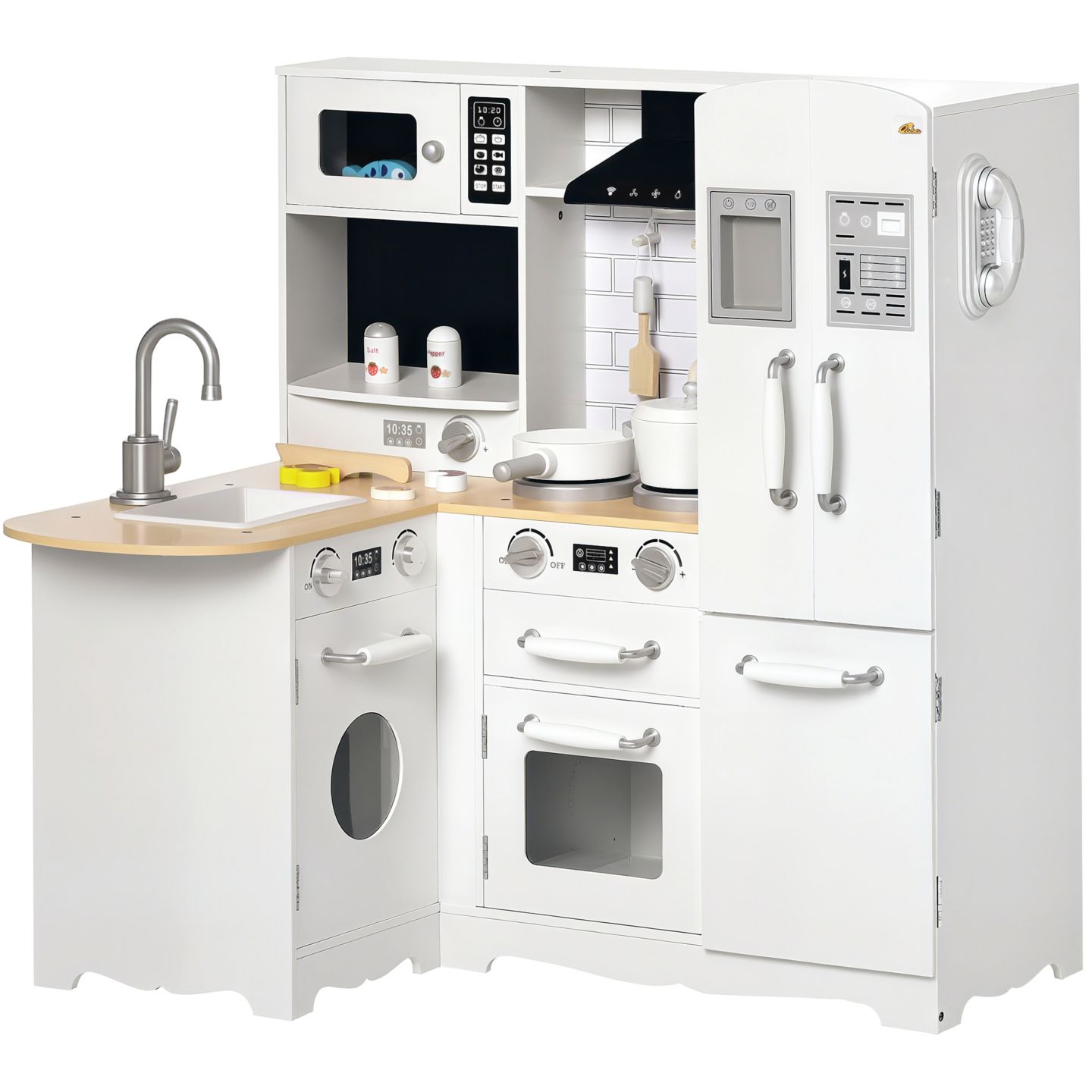 Детские игрушки Qaba Large Kitchen Set, 14-Piece Playset, Ages 3+ — фото 1
