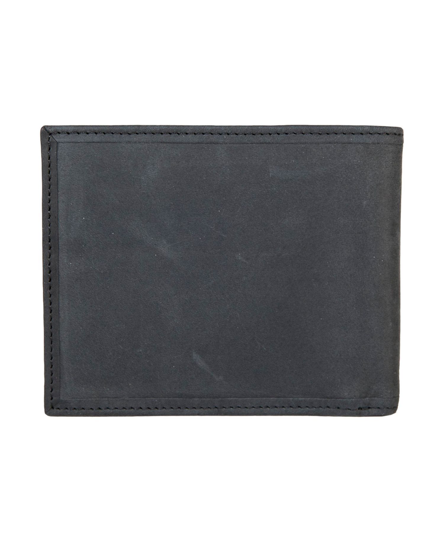 Men's Flag Embossed Leather Bifold Wallet