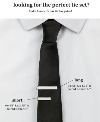 Men's Solid Tie & 1" Tie Bar Set
