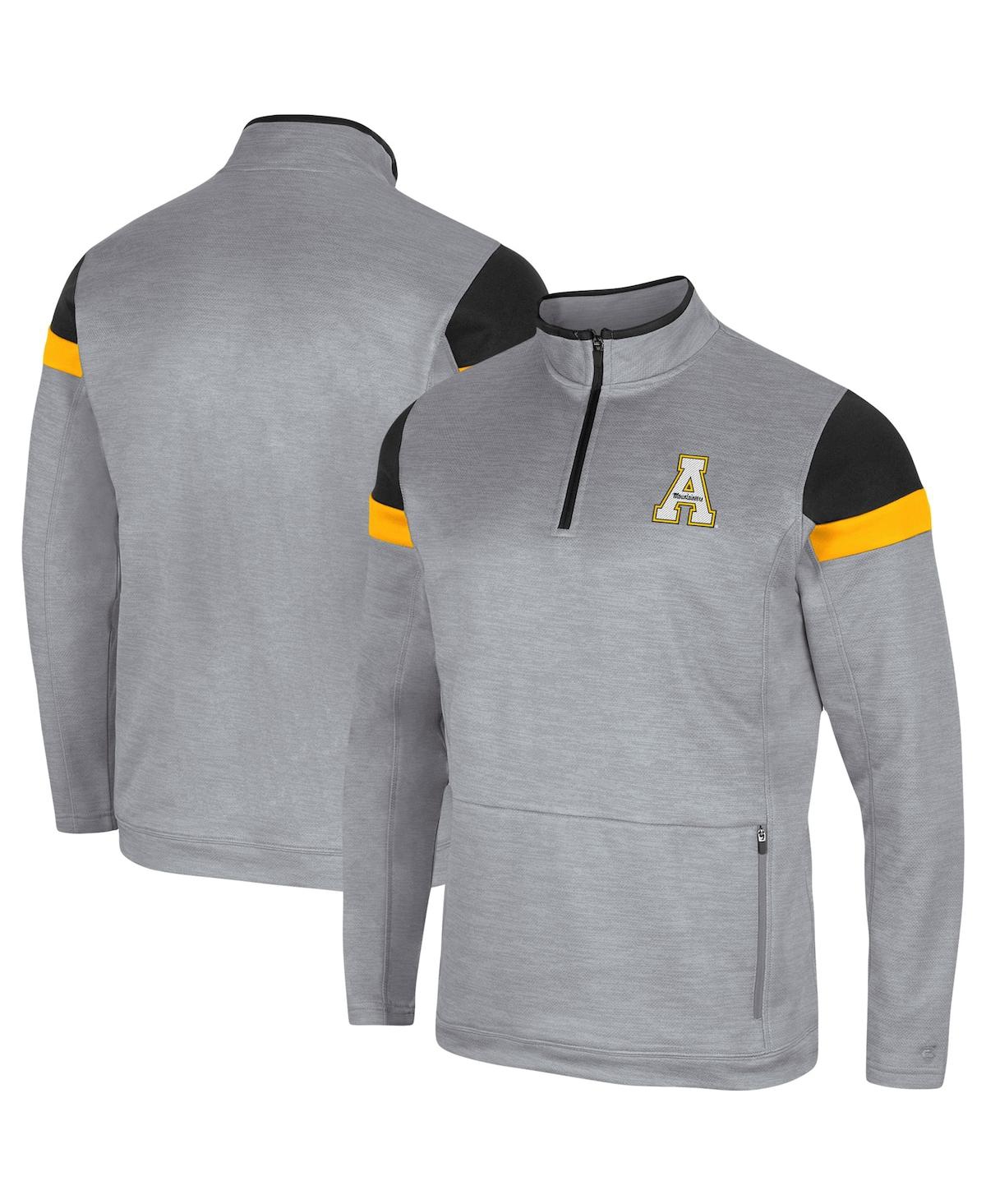 Men's ColosseumAppalachian State Mountaineers Bingo Quarter-Zip Jacket - Gray