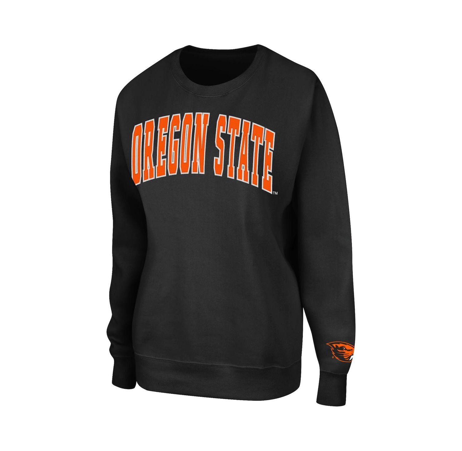 Women's Black Oregon State Beavers Campanile Pullover Sweatshirt