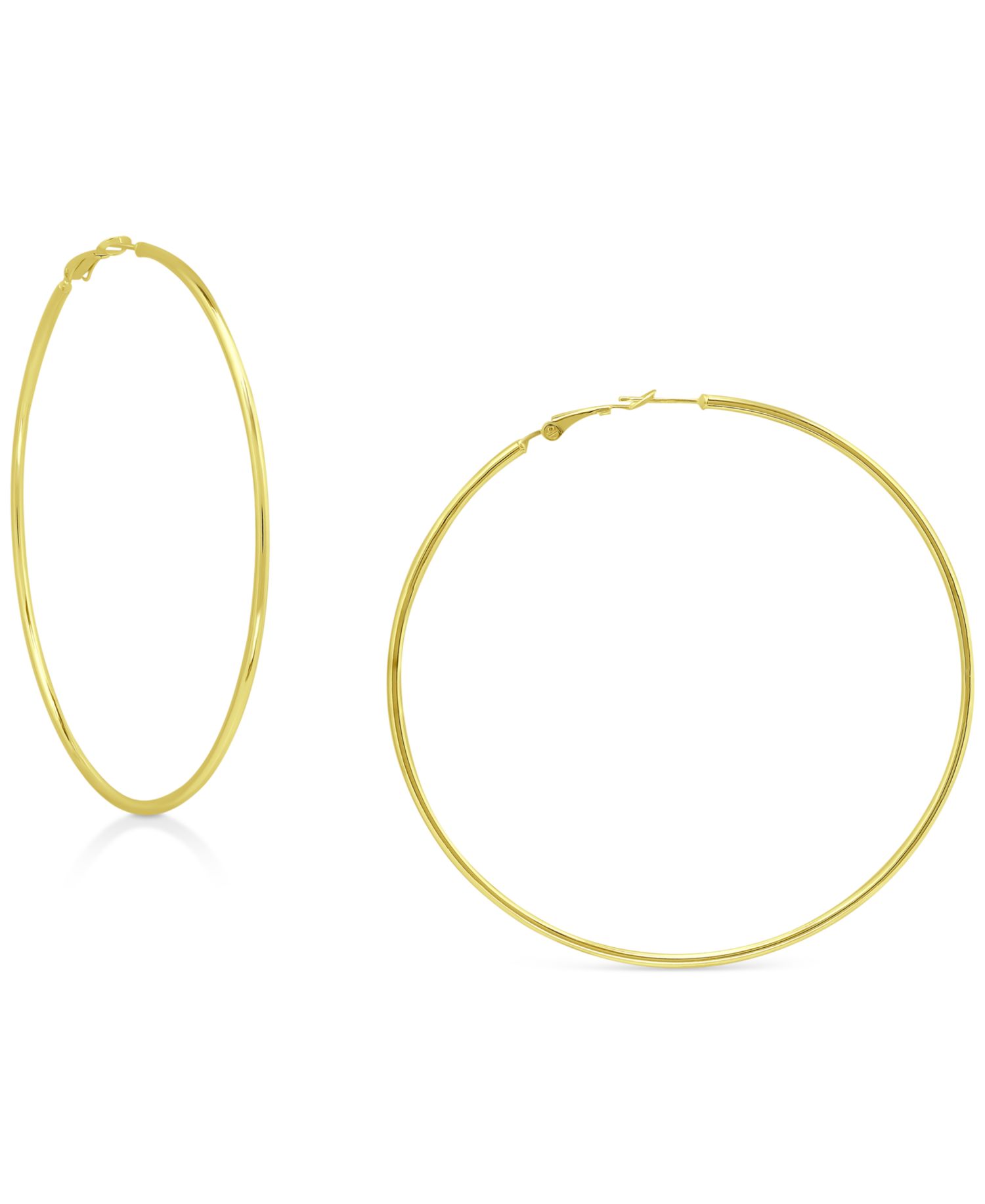 Polished Wire Extra-Large Hoop Earrings, 80mm