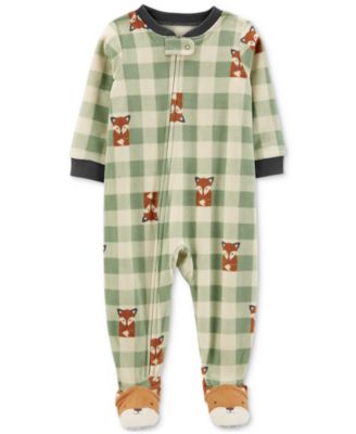 Carter's - Toddler Boys One-Piece Fox Fleece Footie Pajamas
