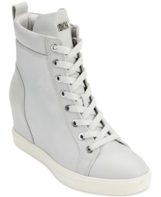 DKNY - Women's Calz Lace-Up High-Top Wedge Sneakers