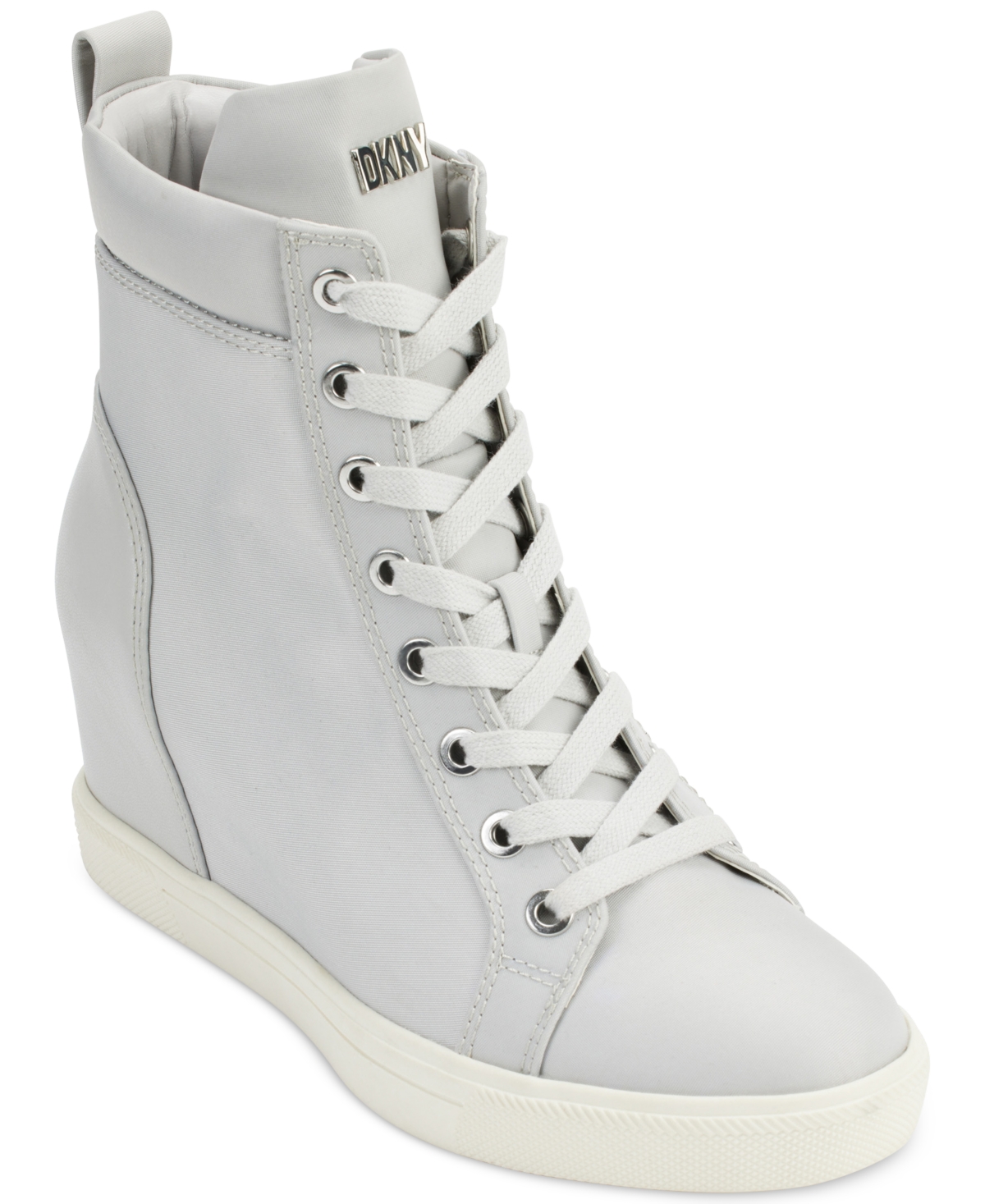 Dkny Women's Lace-Up High-Top Wedge Sneakers Smart Closet