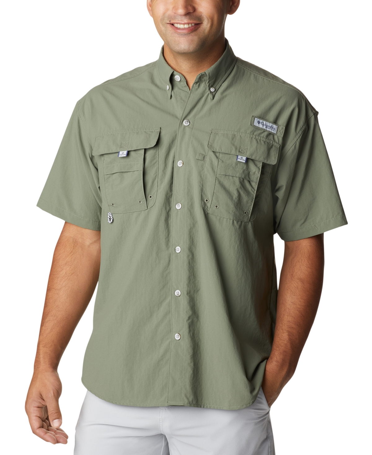 Columbia Pfg Men's Bahama Ii Upf-50 Quick Dry Shirt In Cypress