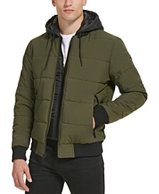 Men's Oxford Quilted Hooded Bomber Jacket