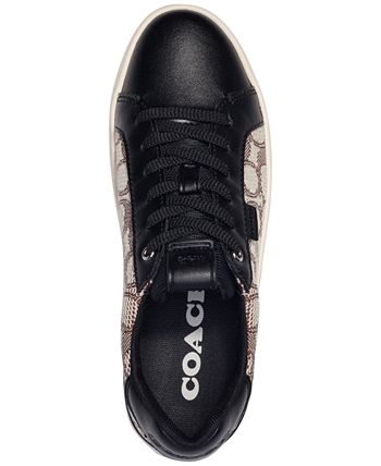 COACH Women s Lowline Signature Lace up Sneakers Macy s