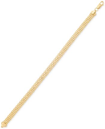 Italian Gold - Bombay Bismark Chain Bracelet in 14k Gold
