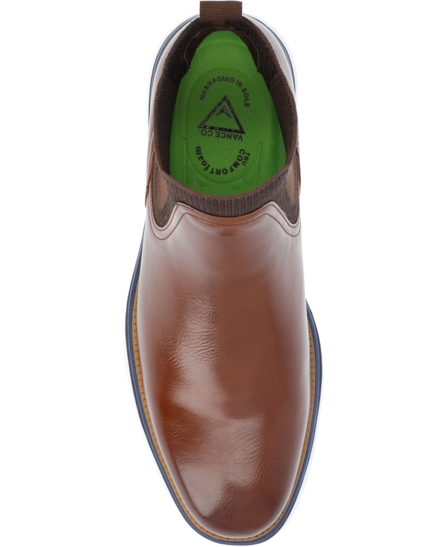 Мужские ботинки Vance Co. Hartwell Tru Comfort Foam Pull-On Round Toe Chelsea Boot, цвет: Коричневый — фото 3