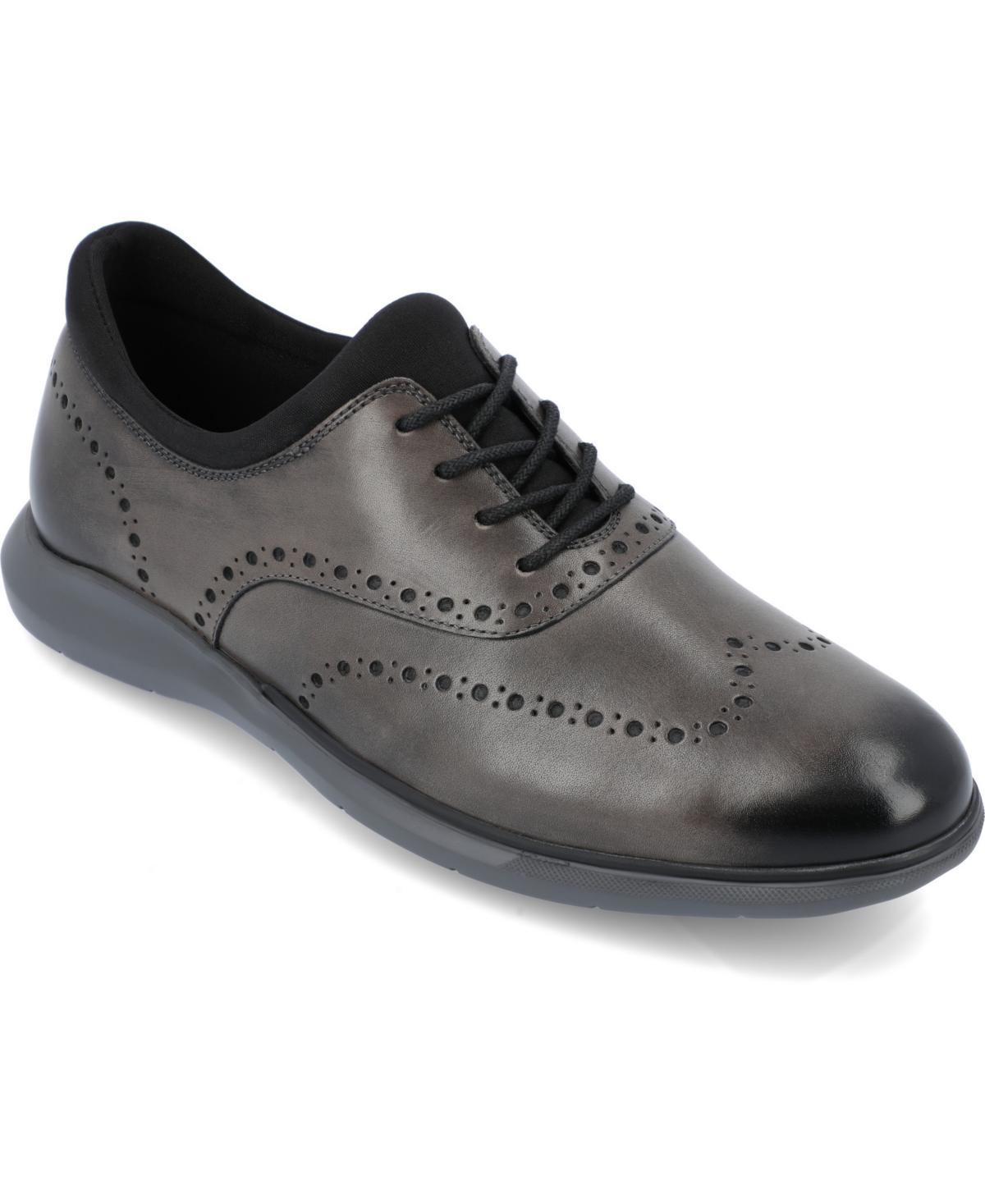 Shop Thomas & Vine Men's Bronson Tru Comfort Foam Wingtip Hybrid Dress Shoes In Charcoal