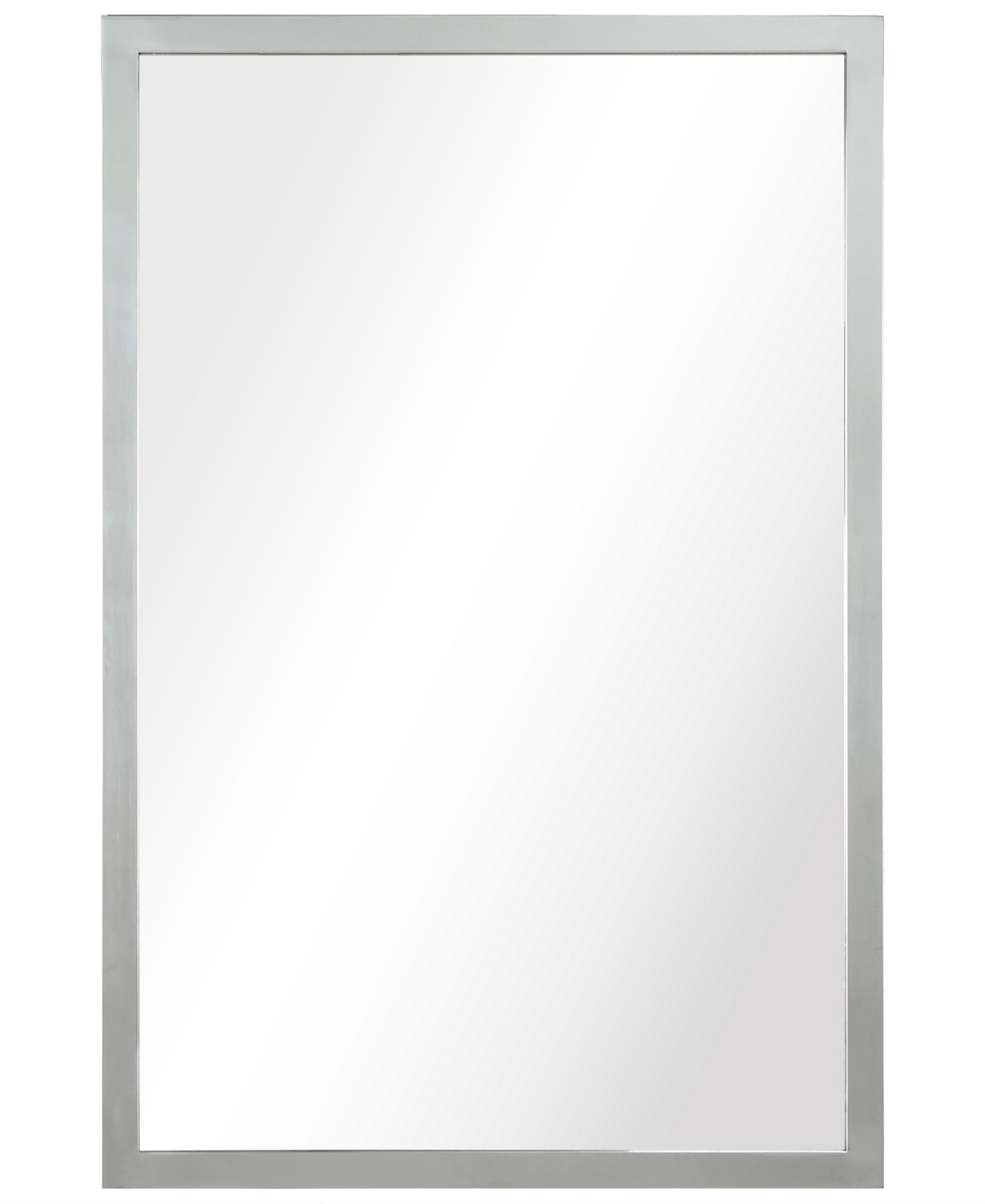 Contempo Polished Stainless Steel Rectangular Wall Mirror, 20" x 30" - Silver-Tone