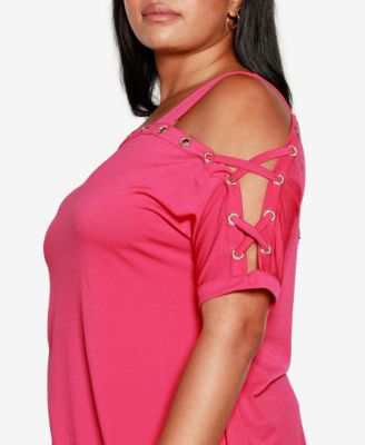 Plus Size Cold Shoulder Top
