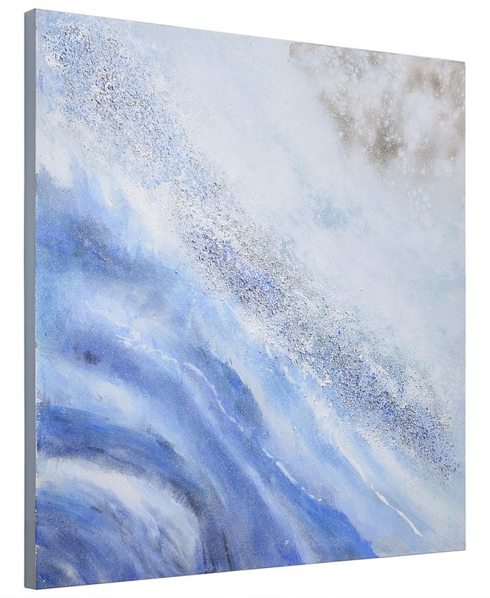 Empire Art Direct Ocean Elixir – Quadro Astratto Dipinto A Mano Su Tela, Metallico, 91,4x91,4 Cm, Pronto Da Appendere - 6