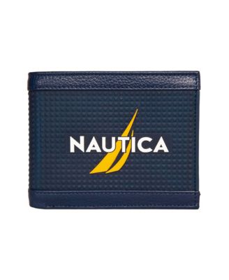 Men's Logo Rubber Leather Bifold Wallet