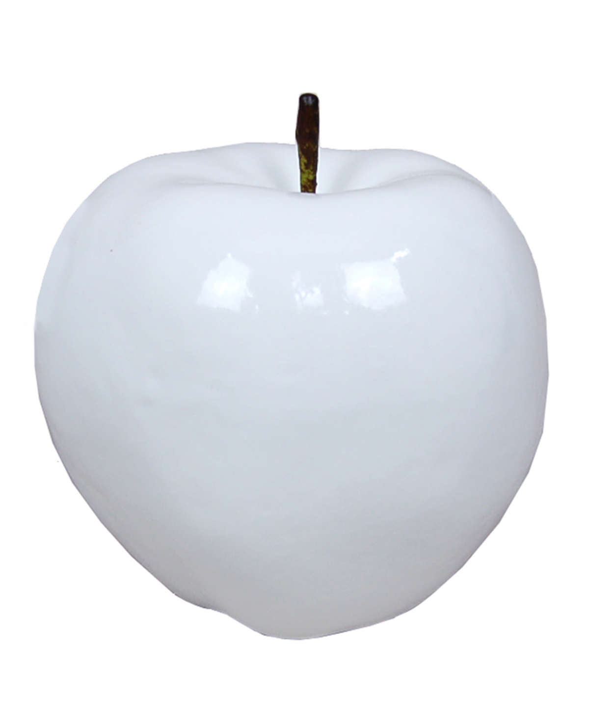 Shiny Large Centerpiece Apple, 6" - White