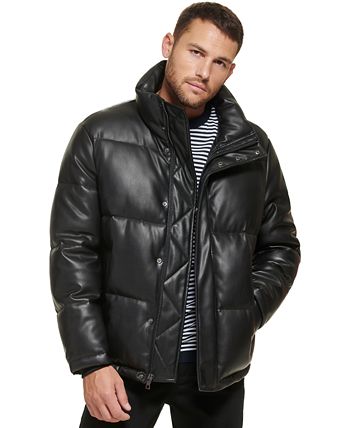 bijkeuken Panter Arabisch Calvin Klein Men's Faux Leather Classic Puffer Jacket & Reviews - Coats &  Jackets - Men - Macy's