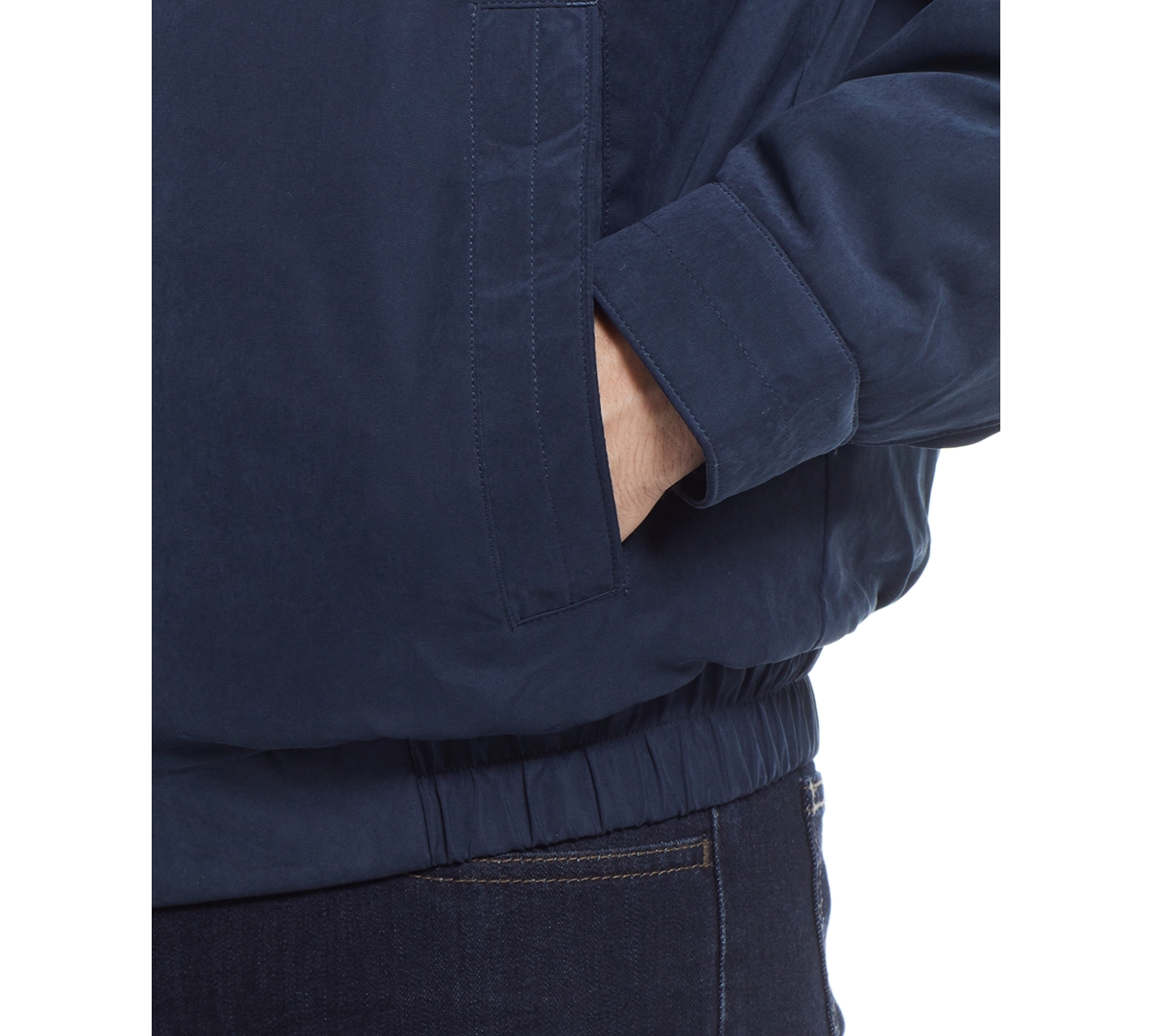 Weatherproof Men's Microfiber Poly Filled Bomber Jacket In Blue