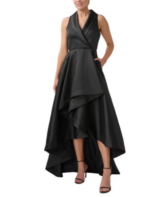 Adrianna Papell Women's Mikado High-Low Tuxedo Gown & Reviews - Dresses ...