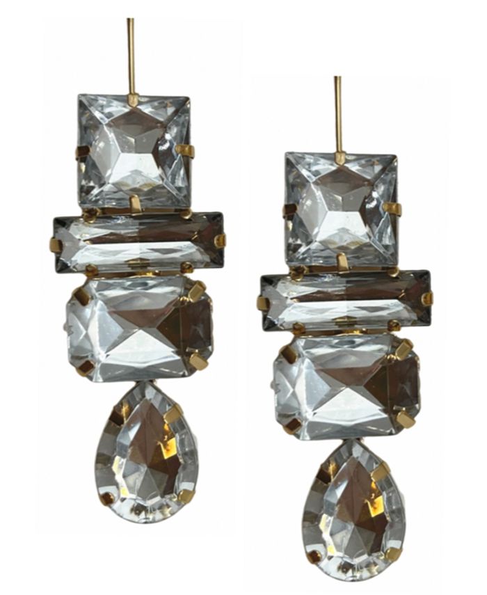 Accessory Concierge Women's Deco Gem Drop Earrings Macy's