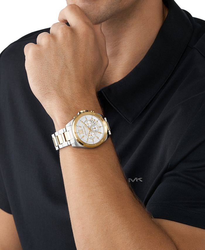 Michael Kors Brecken Chronograph Gold Dial Gold Steel Strap Watch For Women - MK6366
