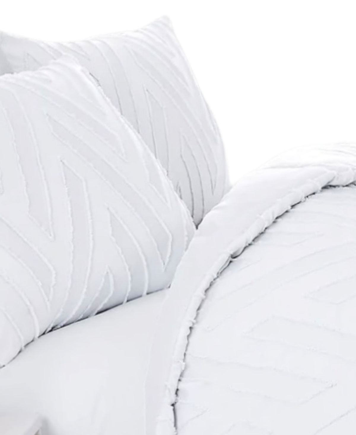 Southshore Fine Linens Chevron Clipped Jacquard 3 Piece Comforter Set,