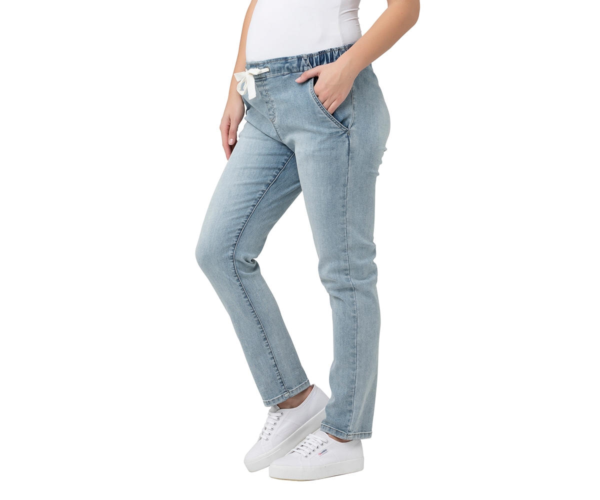Maternity Denim Jogger- Light Blue