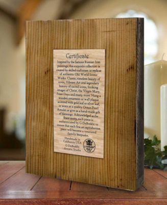 Icon Praying Angel Wall Art on Wood 8"