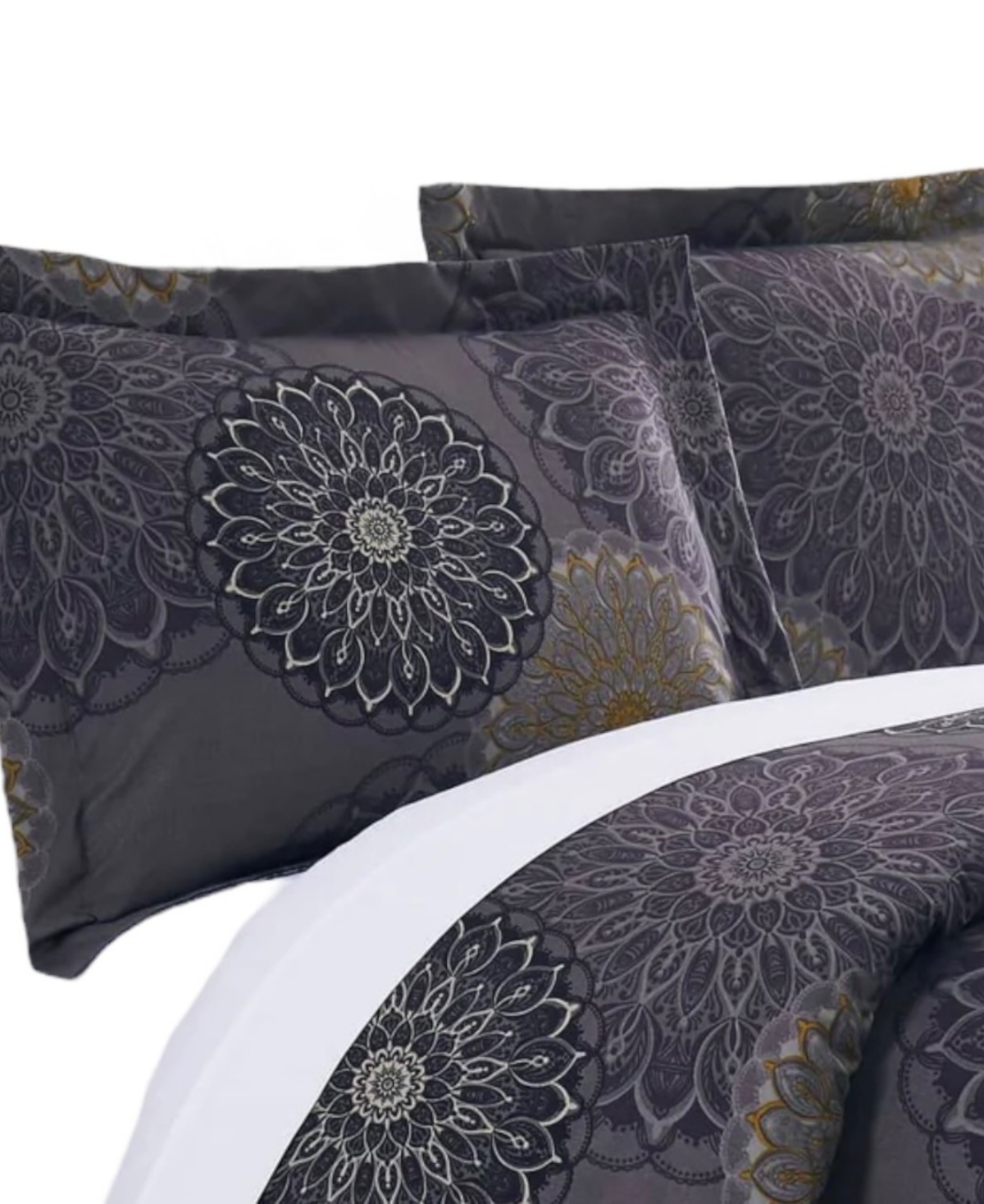 Southshore Fine Linens Midnight Floral 3-Pc. Comforter Set