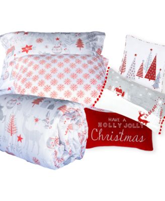 Holly Jolly Lane Reversible 6-Pc. Comforter Set, King