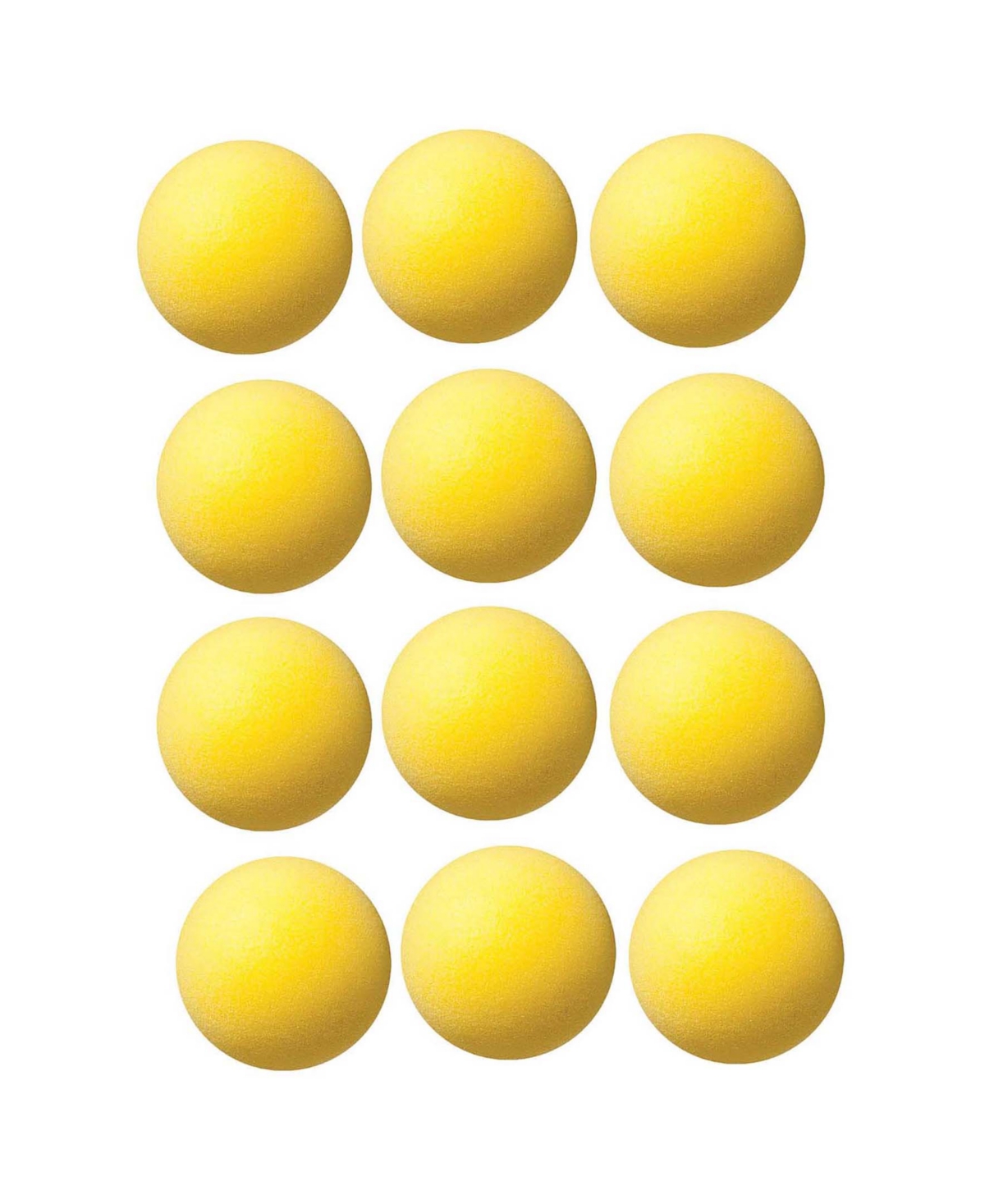 Champion Sports Uncoated Regular Density Foam Ball, Set of 12