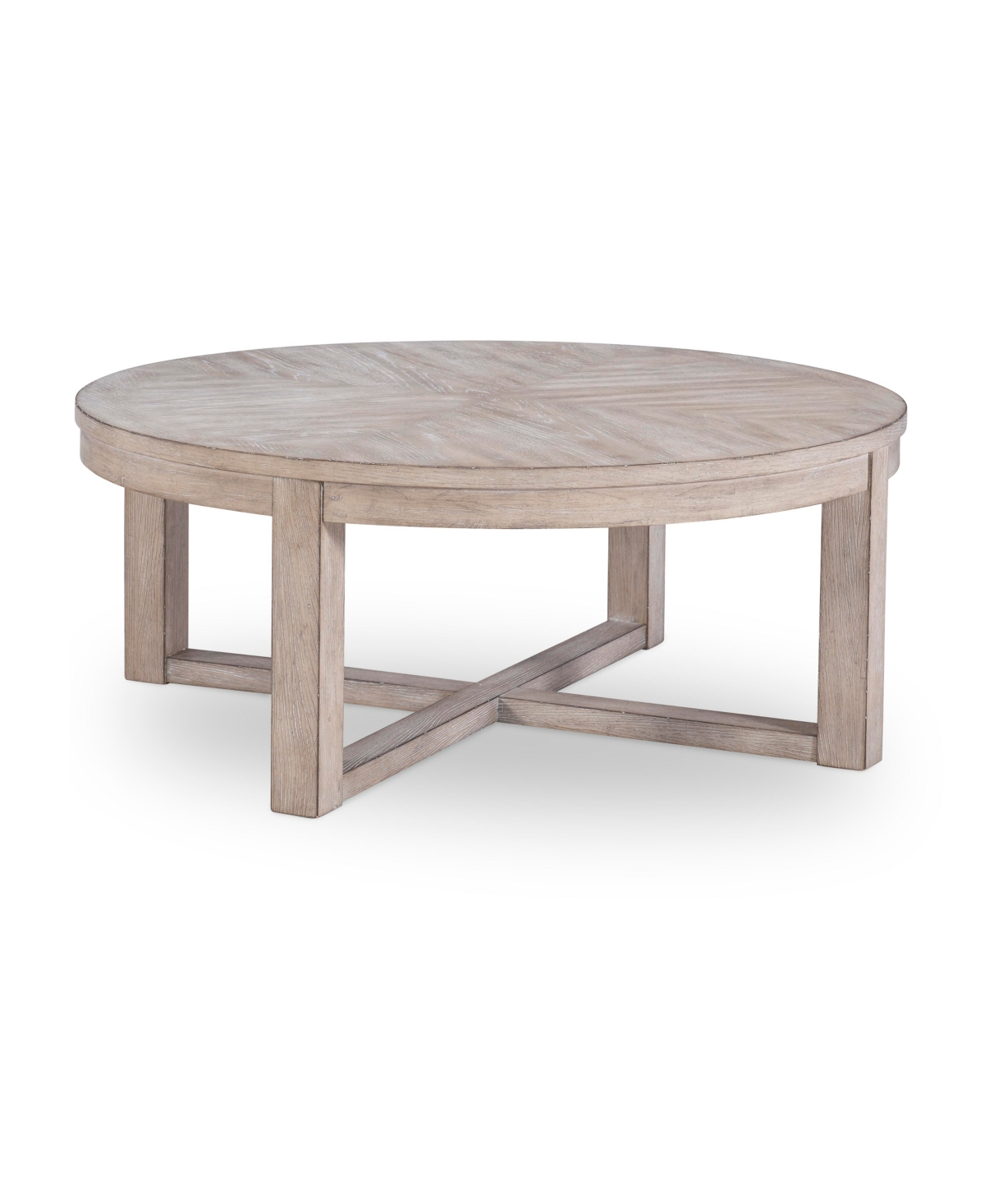 Furniture Westwood Round Cocktail Table In Weathered Oak