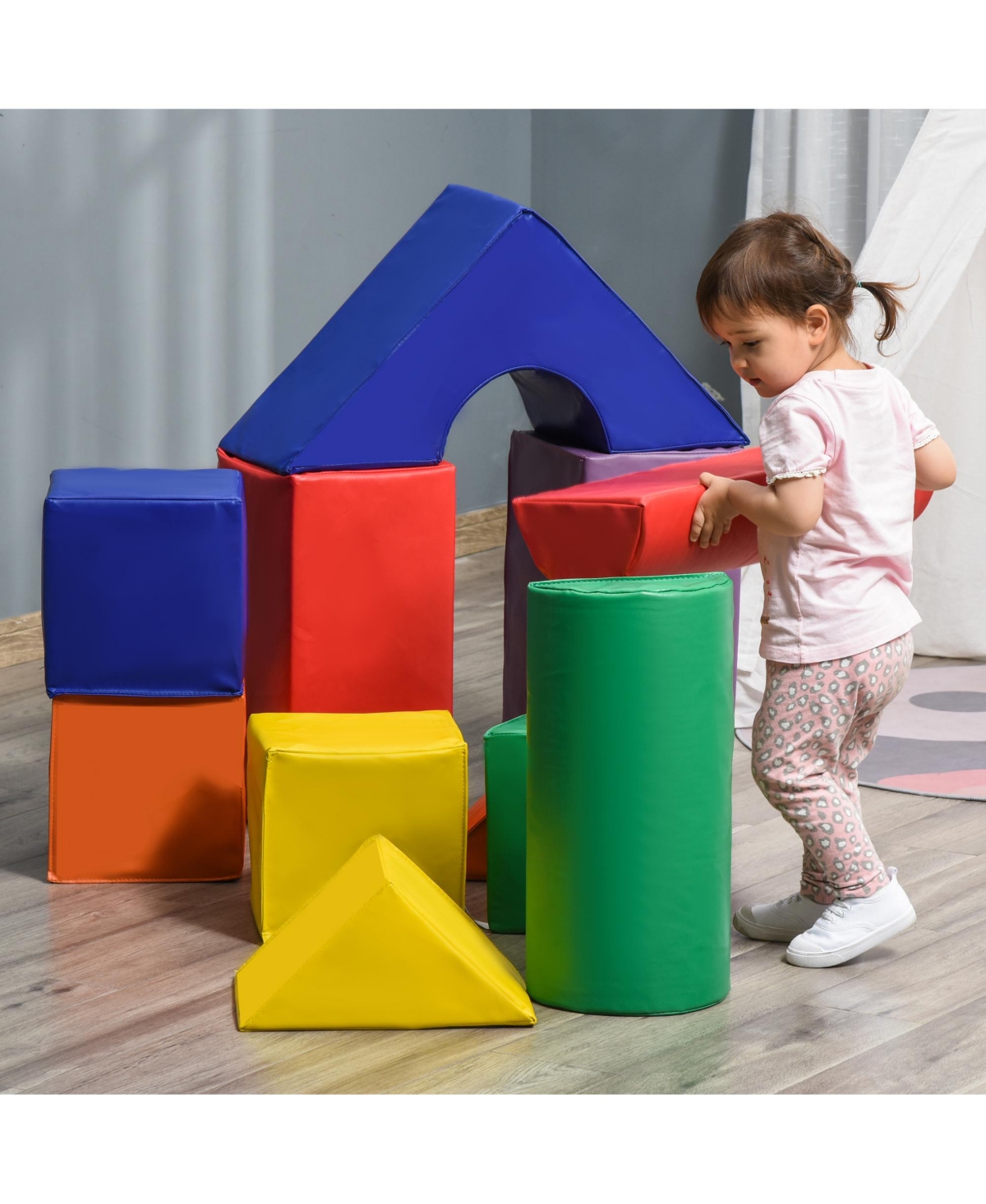 Soozier Multicolor Foam Building Block Soft Kids Playset for Daycare Activity