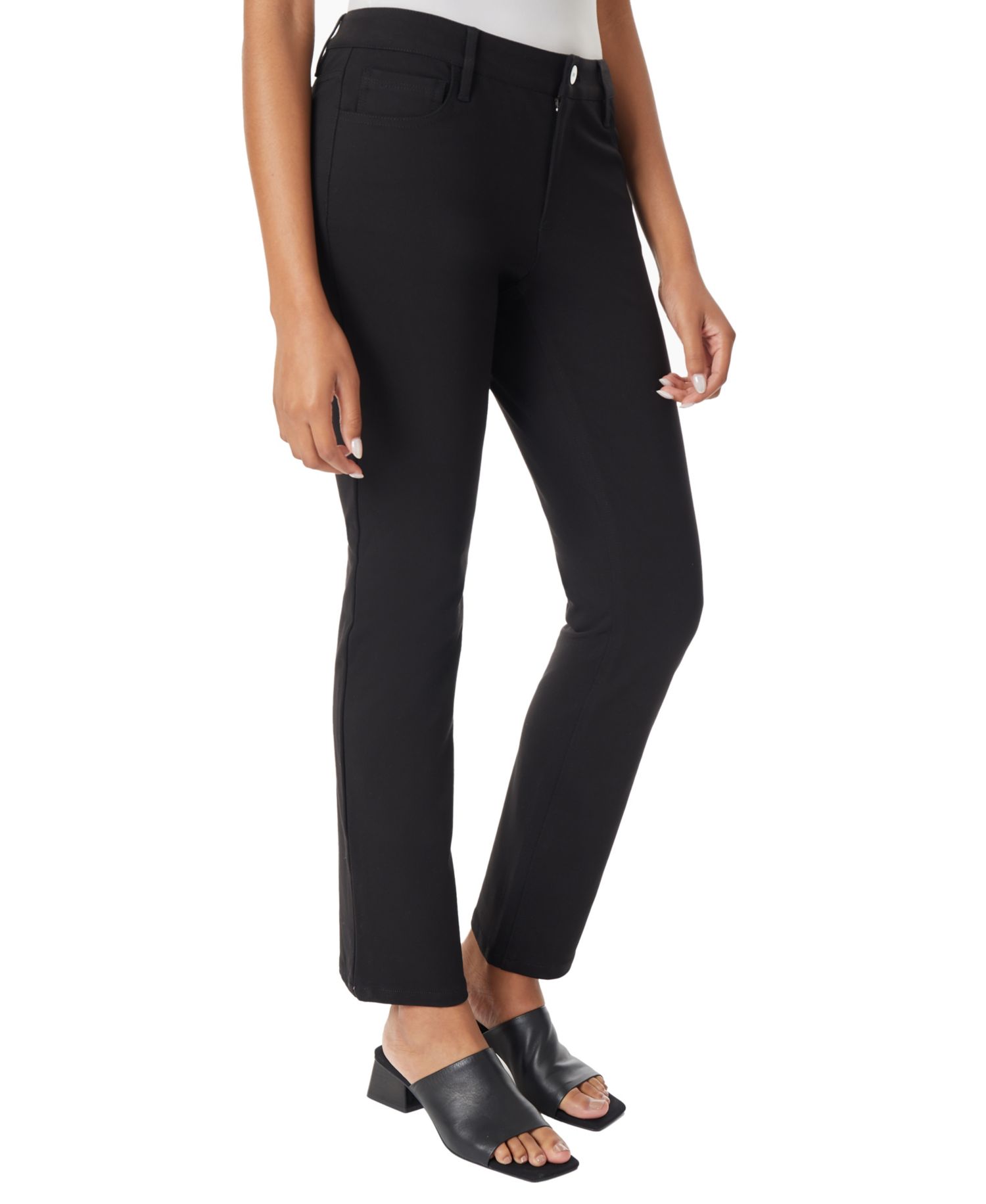 Petite Lexington Mid-Rise Straight Pants