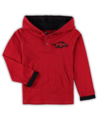 Toddler Boys Cardinal, Heathered Gray Arkansas Razorbacks Poppies Pullover Hoodie and Sweatpants Set
