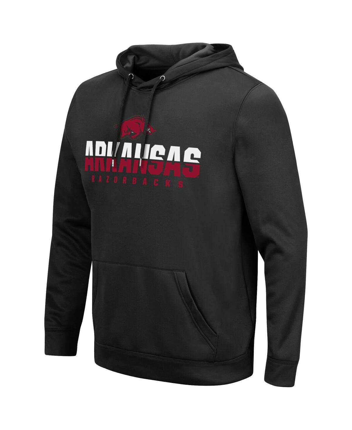 Colosseum Black Arkansas Razorbacks Lantern Pullover Hoodie In Black