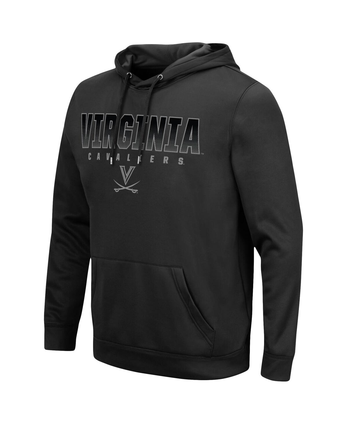 Colosseum Black Virginia Cavaliers Blackout 3.0 Pullover Hoodie In Black