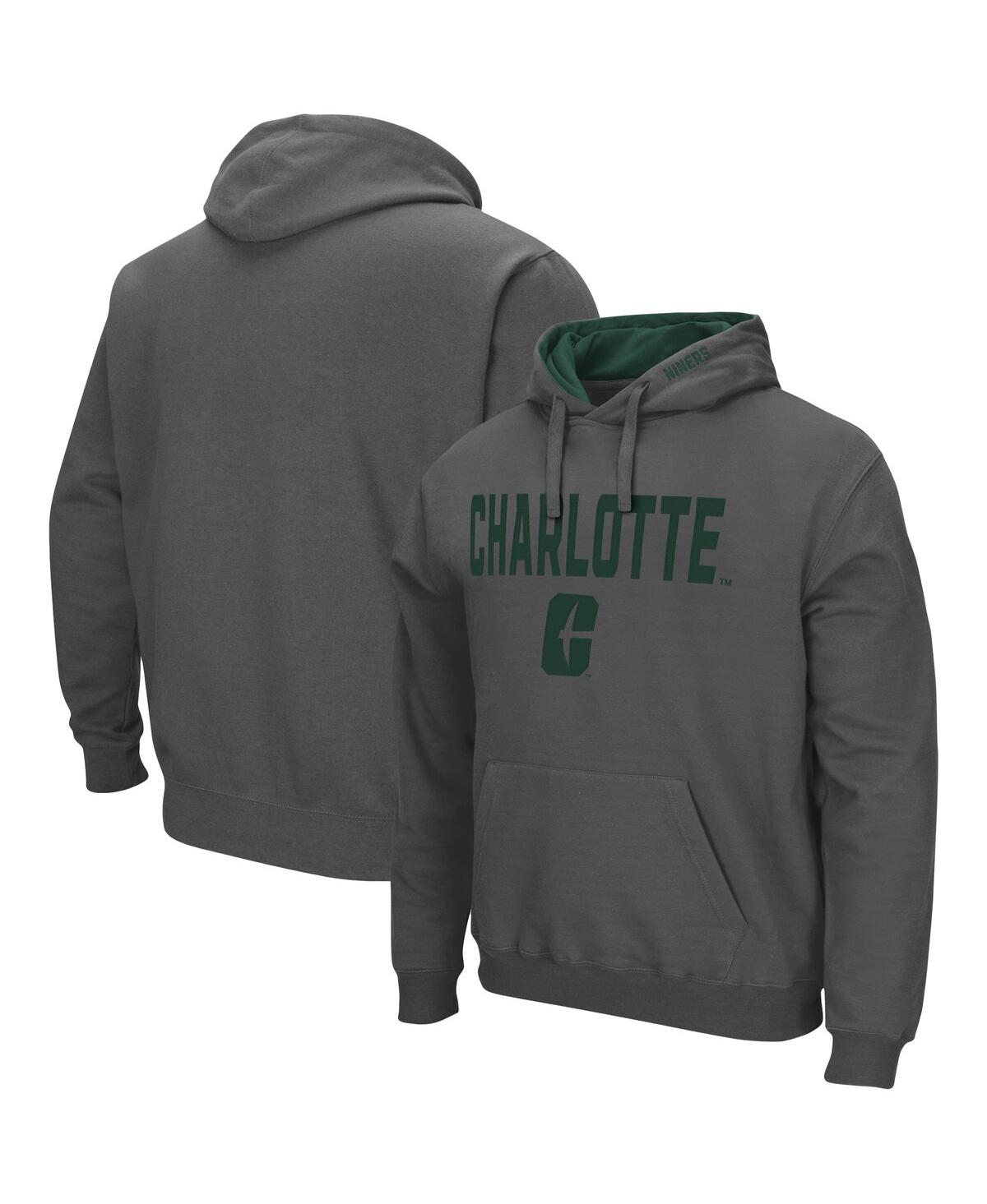 Colosseum Men's  Green Charlotte 49ers Arch And Logo Pullover Hoodie In Green