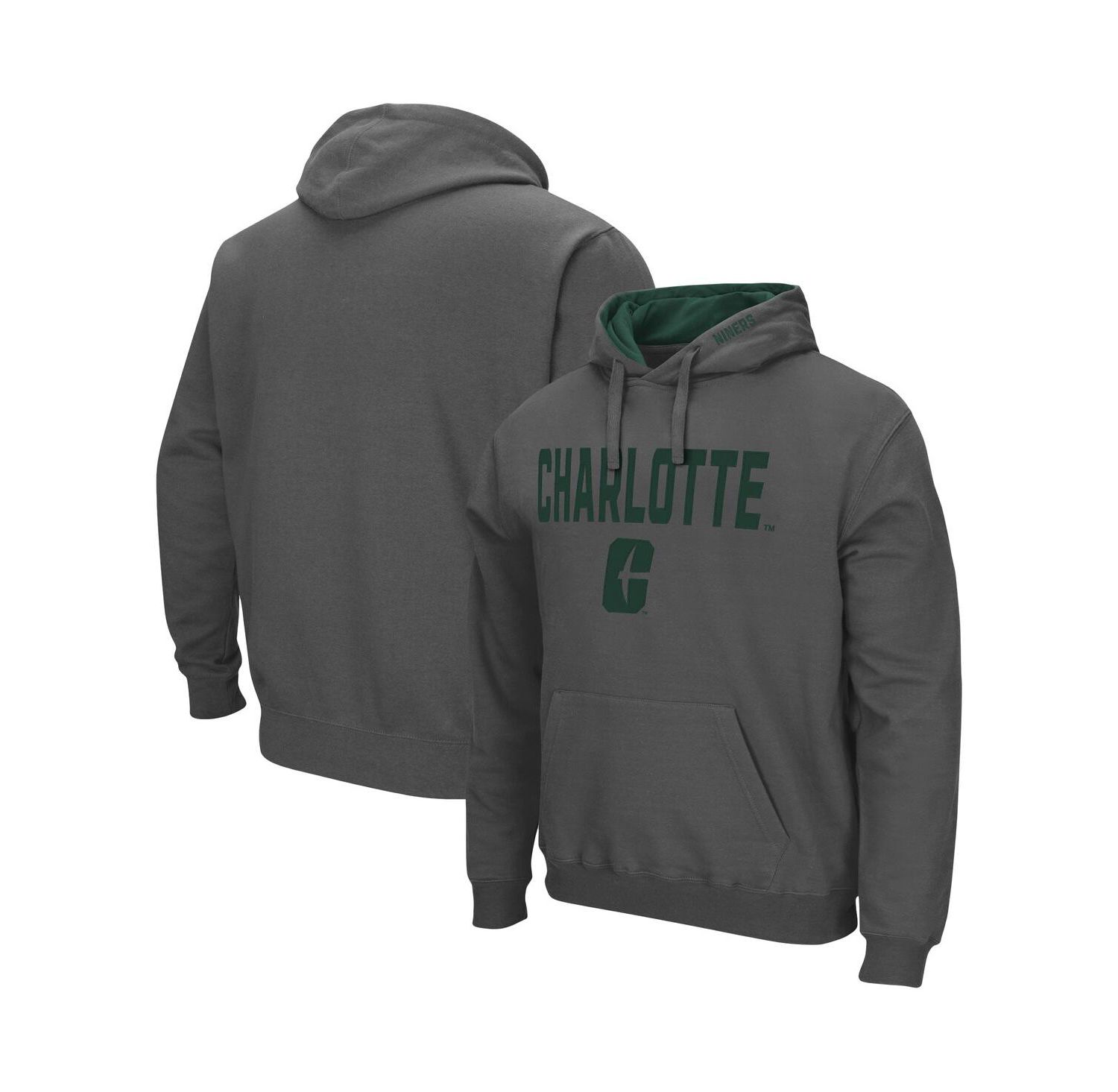 Men's Charlotte 49ers Arch and Logo Pullover Hoodie