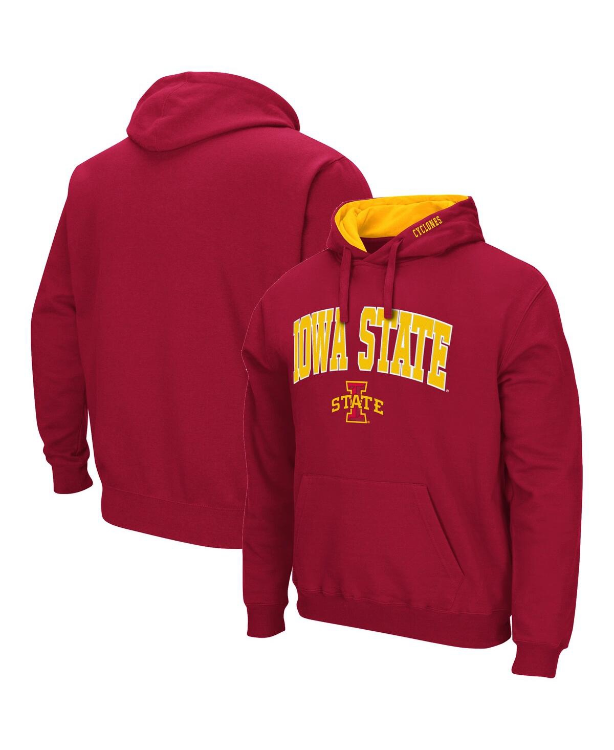 Colosseum Men's Iowa State Cyclones Arch & Logo 3.0 Pullover Hoodie In Cardinal