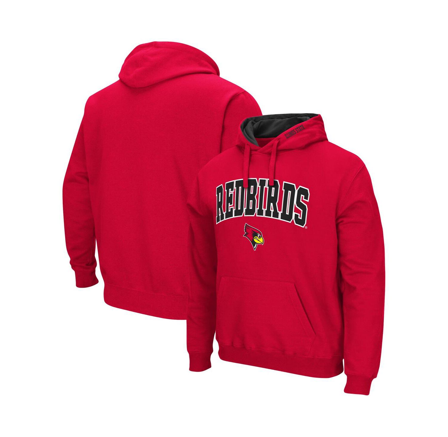 Men's Red Illinois State Redbirds Arch and Logo Pullover Hoodie