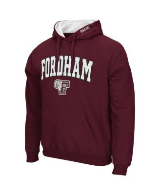 Men's Maroon Fordham Rams Arch and Logo Pullover Hoodie